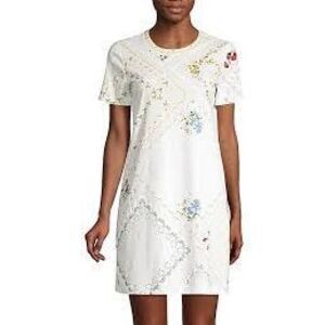 Tory Burch Handkerchief printed mini dress 100% cotton women's size XS